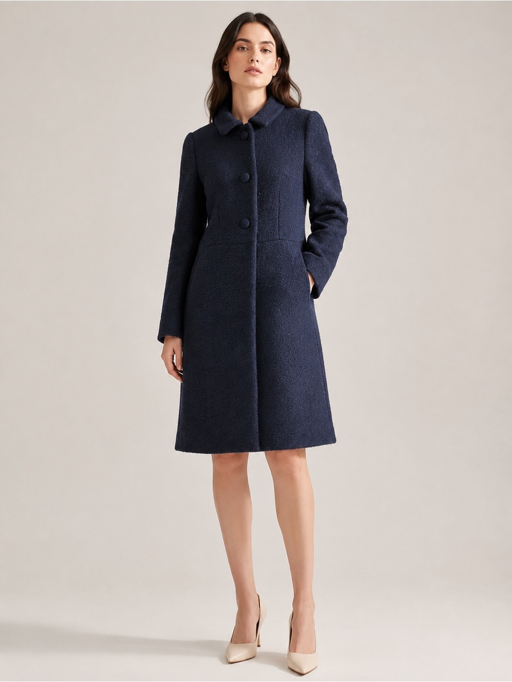 Prada Navy  Wool Coat